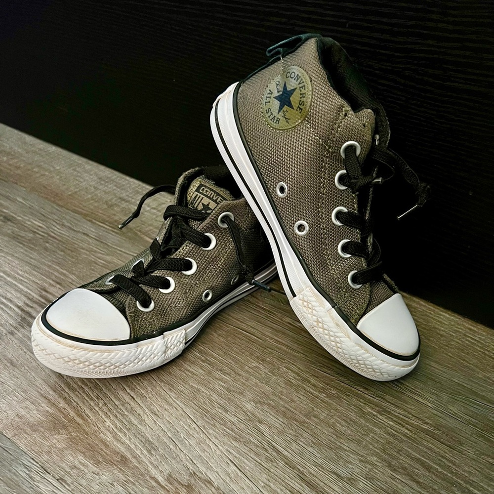 Converse | High Tops Olive Green Army Black Boys 12 School